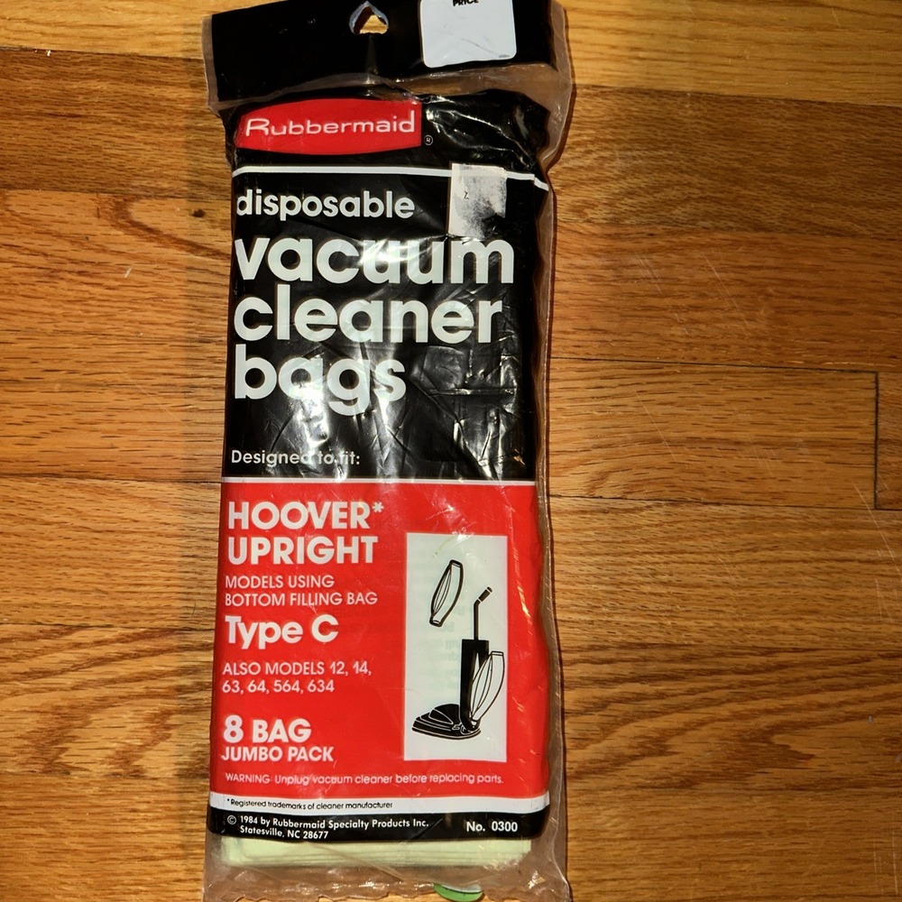 1 Packs (8 bags) Vintage NOS Hoover Upright Type C Vacuum Cleaner Bags